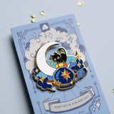 Thousand Skies Deep Sky and A Black Cat Enamel Pin