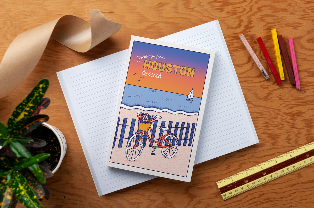 Greetings from Houston Texas Classic Layflat Notebook