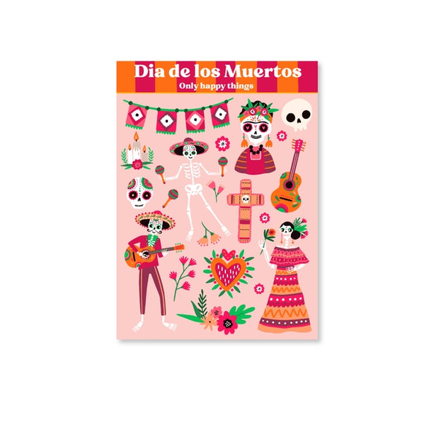 Dia De Los Muertos Sticker Sheet A6
