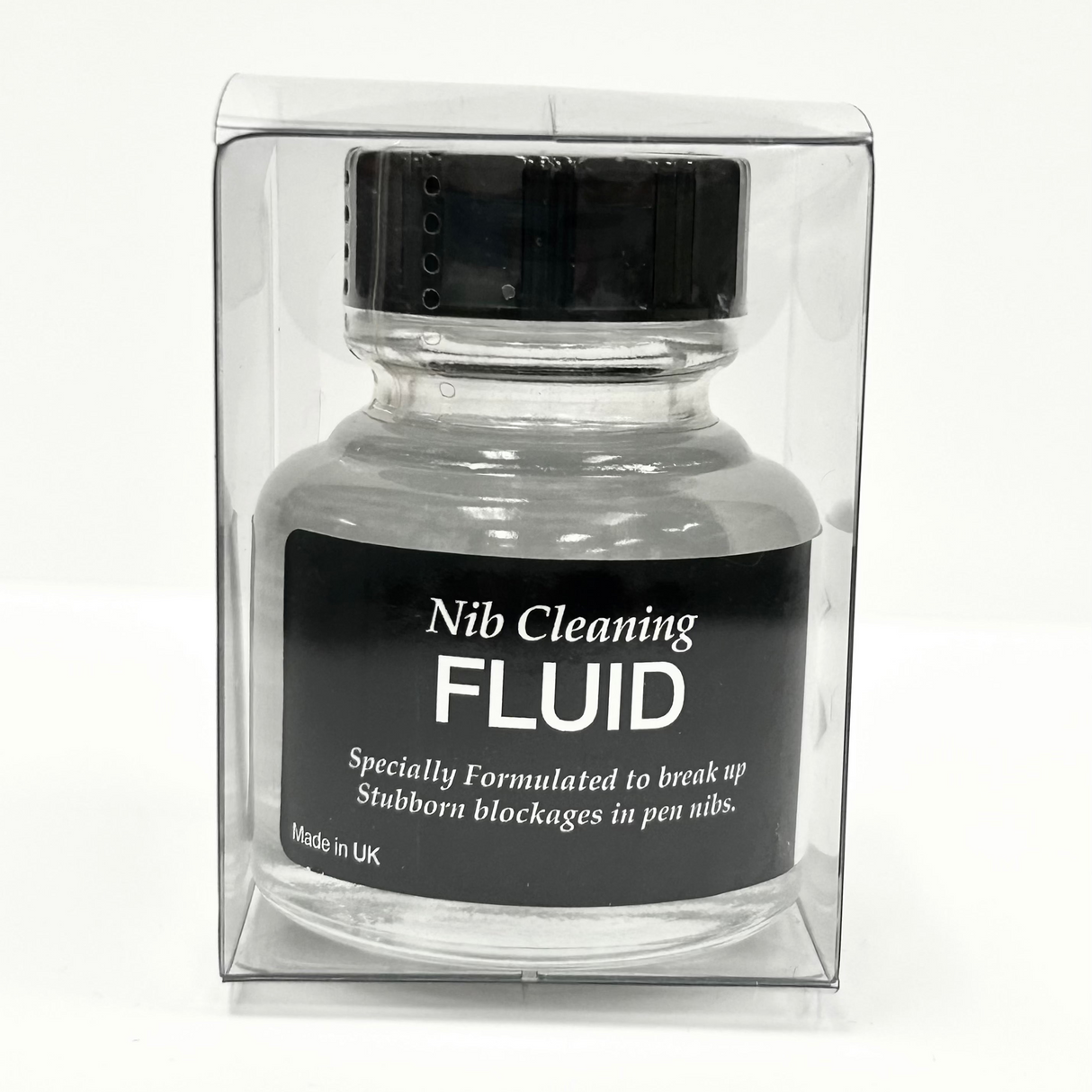 Diamine 30ml Nib Cleaning Fluid offers a refined solution for maintaining the pristine condition of your fountain pen nibs.

This carefully formulated fluid gently removes ink residue and build up, ensuring smooth, consistent ink flow and prolonging the life of your writing instrument. Ideal for enthusiasts who appreciate precision and care, it preserves the delicate mechanics of your pen with every use. Elevate your writing experience by keeping your nibs impeccably clean and performing at their best.