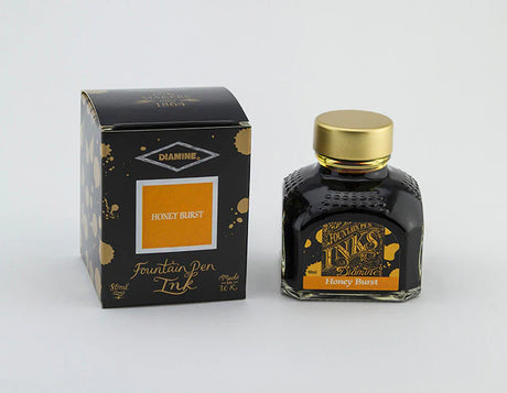 Diamine Fountain Pen Ink in Honey Burst.
