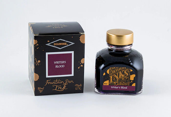 Diamine Fountain Pen Ink in Writer's Blood.