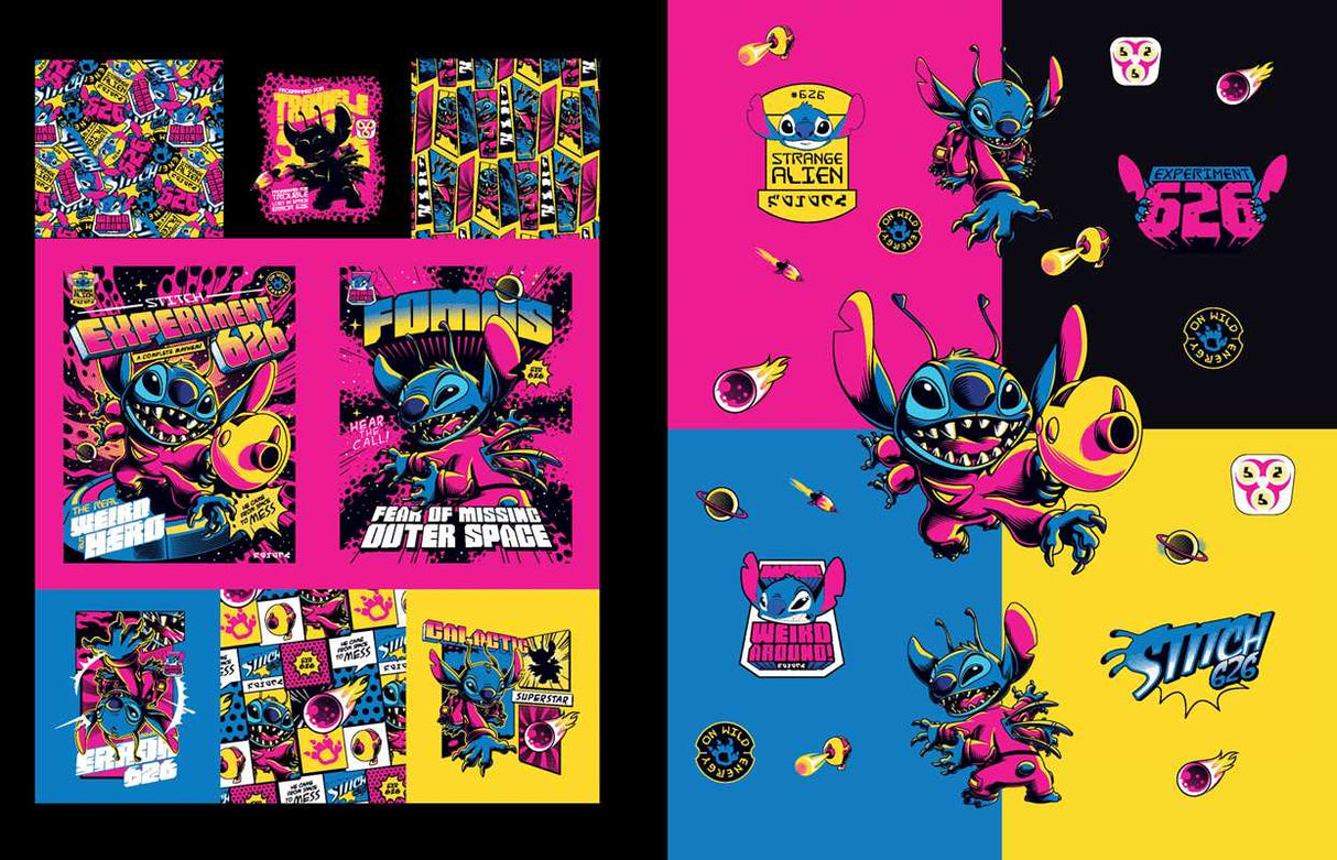 More than 500 colorful stickers of everyone’s favorite blue alien are perfect for scrapbooking or decorating your personal items.

Since the 2002 release of the Disney animated film Lilo & Stitch, the wild blue alien known as Stitch has become a fan favorite—so much that he now has his own sticker book! This collection of more than 500 colorful stickers includes fun and rarely seen images from the Disney archives, including character art, composed graphics, icons, and unique designs that are perfect for scr