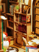 Kit de rincón de libros para librería, casa en miniatura de bricolaje