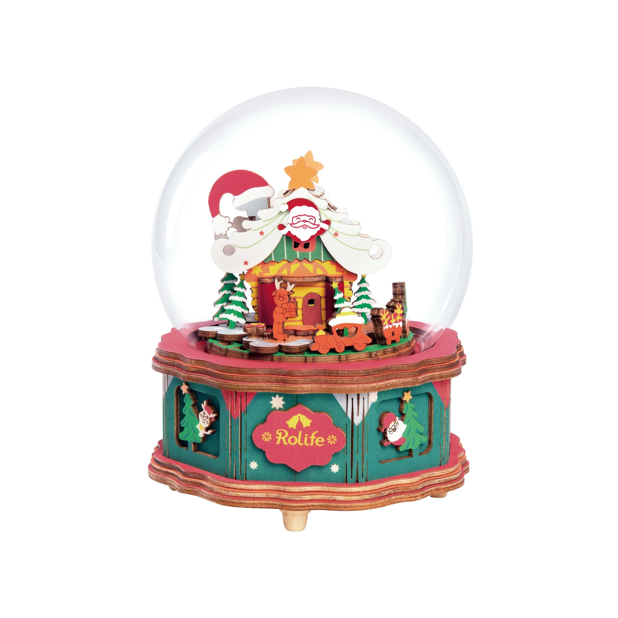 Step into the magic of the holiday season with our DIY Miniature Christmas Snow Globe Kit, featuring Santa's enchanting little workshop! This delightful kit allows you to create a whimsical scene where Santa and his cheerful elves are busy crafting toys and spreading joy.