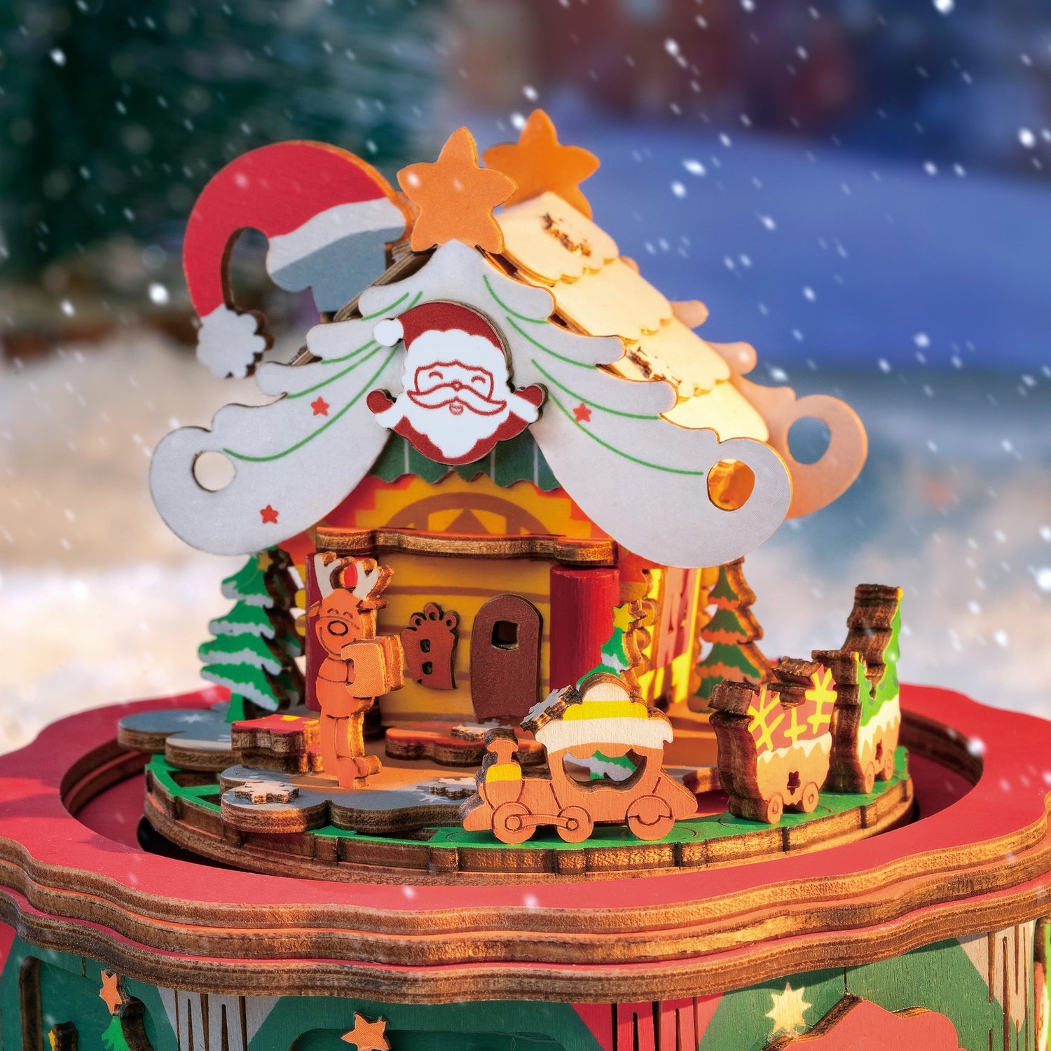 Step into the magic of the holiday season with our DIY Miniature Christmas Snow Globe Kit, featuring Santa's enchanting little workshop! This delightful kit allows you to create a whimsical scene where Santa and his cheerful elves are busy crafting toys and spreading joy.