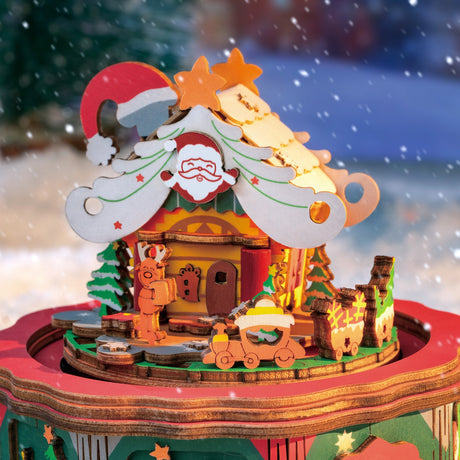 Step into the magic of the holiday season with our DIY Miniature Christmas Snow Globe Kit, featuring Santa's enchanting little workshop! This delightful kit allows you to create a whimsical scene where Santa and his cheerful elves are busy crafting toys and spreading joy.