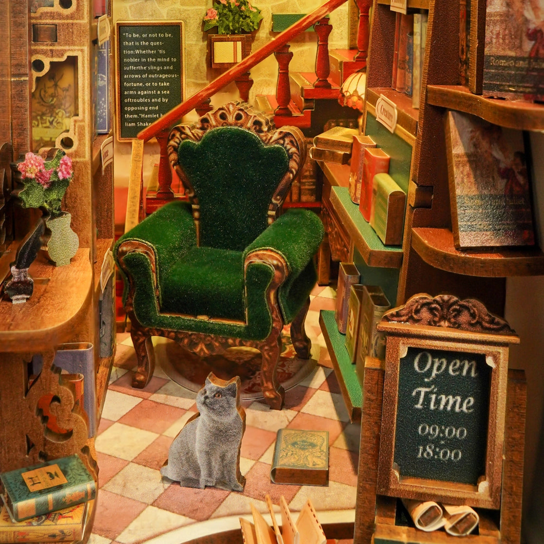 Bring the timeless romance of the Left Bank to your bookshelf with this DIY book nook kit. Inspired by the iconic Parisian bookstores nestled along the Seine-where writers and dreamers gather-this miniature masterpiece pays tribute to the enduring legacy of William Shakespeare.