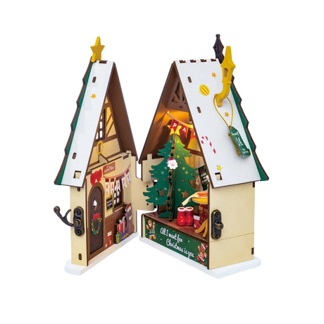 Perfect for crafters of all skill levels, this kit includes everything you need-pre-cut materials, vibrant paints, and easy-to-follow instructions. Assemble and decorate your miniature masterpiece, then proudly display it as a unique addition to your holiday decor. Whether as a gift or a personal keepsake, this delightful Christmas house is sure to bring joy and wonder to your festive celebrations!