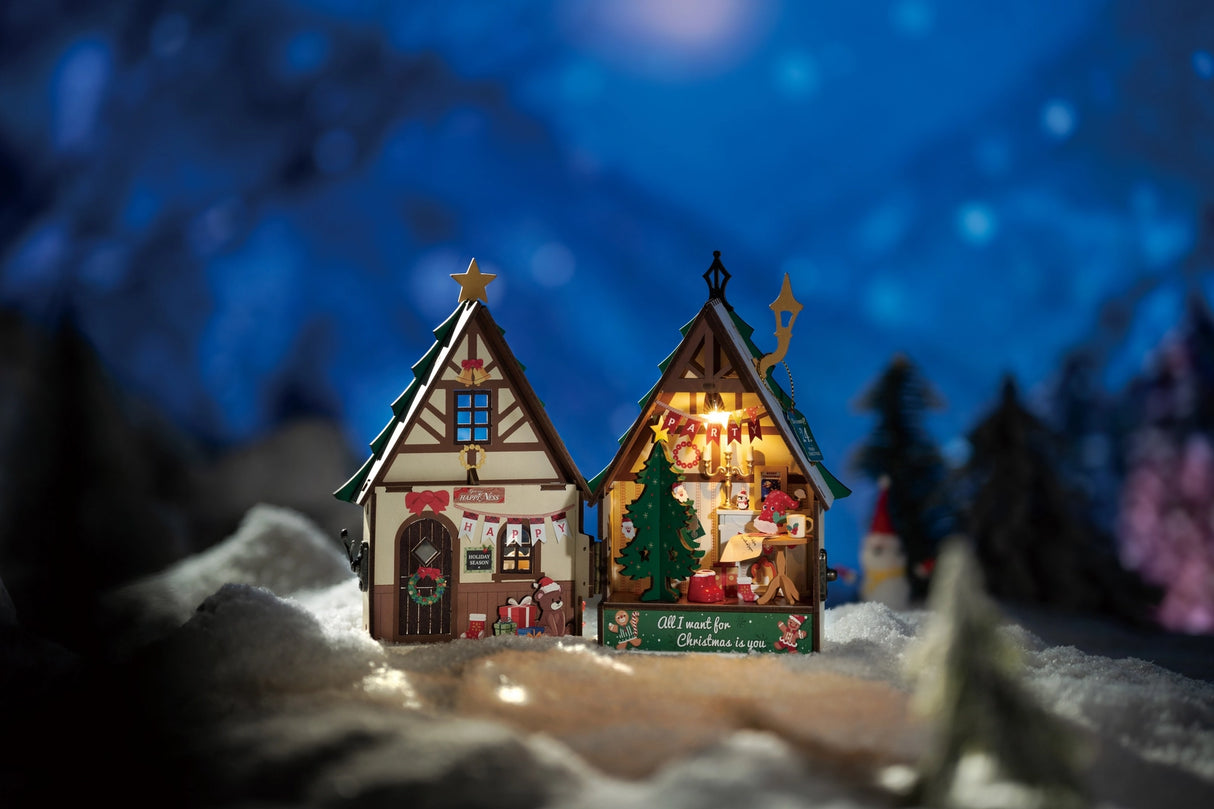 Perfect for crafters of all skill levels, this kit includes everything you need-pre-cut materials, vibrant paints, and easy-to-follow instructions. Assemble and decorate your miniature masterpiece, then proudly display it as a unique addition to your holiday decor. Whether as a gift or a personal keepsake, this delightful Christmas house is sure to bring joy and wonder to your festive celebrations!