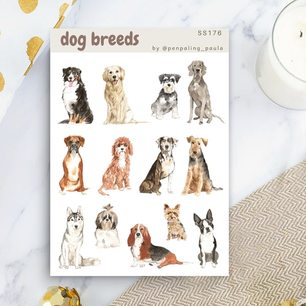 Dog Breeds Sticker Sheet