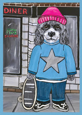 No canines are cooler than the twenty stylin' and wildin' dogs in this hilarious set of 20 postcards by artist Carly Beck. These paintings of perfectly dressed dogs feature top breeds like Frenchies, retrievers, and many more, each inviting you into a world that's part Richard Scarry, part Vogue fashion shoot.

Postcards; 5 x 7 inches; 20 pages.