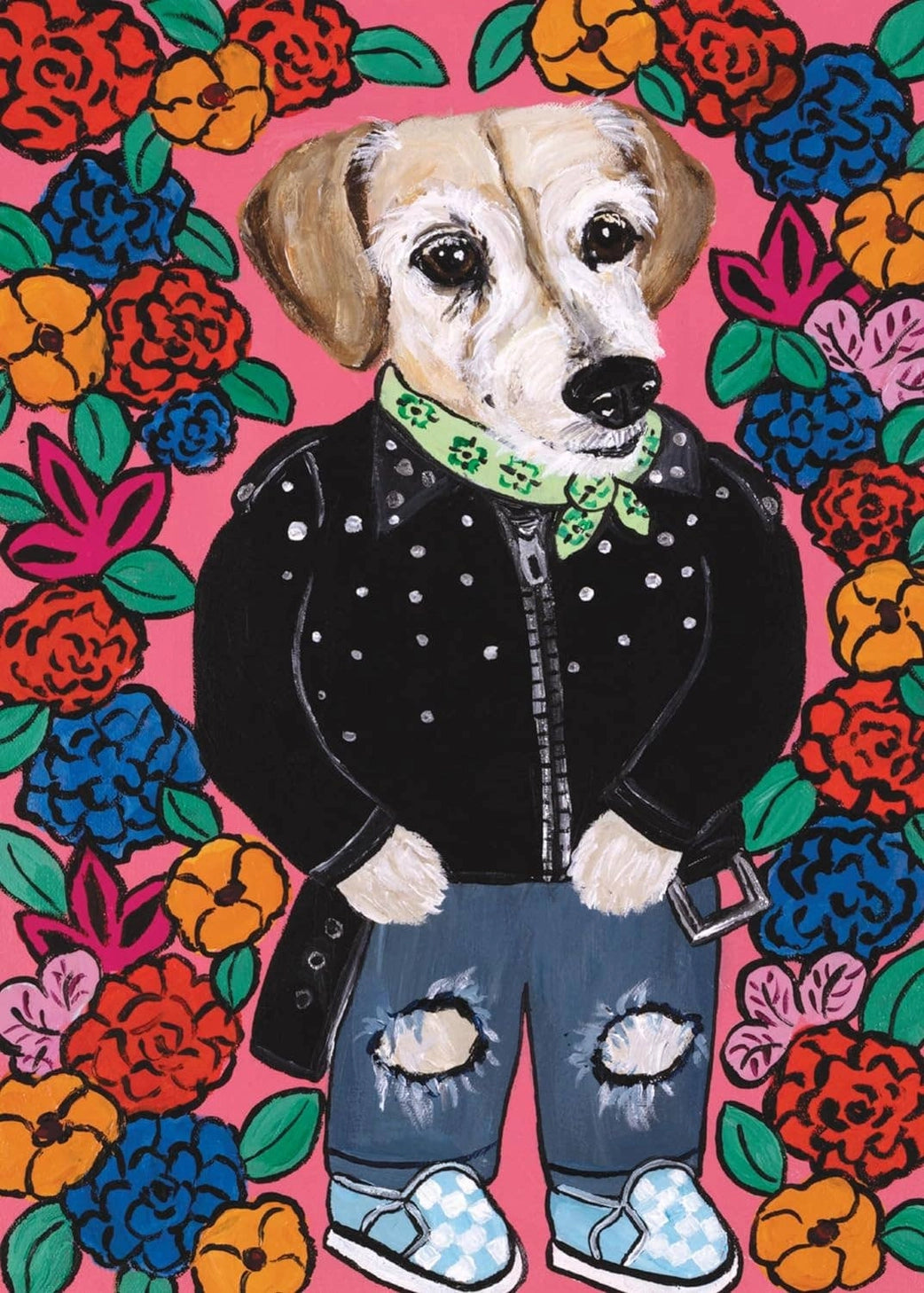 No canines are cooler than the twenty stylin' and wildin' dogs in this hilarious set of 20 postcards by artist Carly Beck. These paintings of perfectly dressed dogs feature top breeds like Frenchies, retrievers, and many more, each inviting you into a world that's part Richard Scarry, part Vogue fashion shoot.

Postcards; 5 x 7 inches; 20 pages.