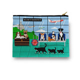 Dogs & Cats At Washington Dc Airport Amenity / Cosmetic Bag