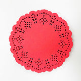Doily Red Tulip 4.5" Doilies 100ct