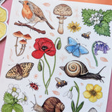 Drawn To Nature English Garden Sticker Sheet