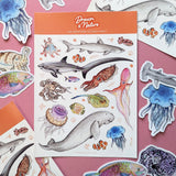 Drawn To Nature Sea Creatures Sticker Sheet