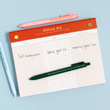 Turn your to-dos into ta-das with the Dream Big Notepad. This 6x8” desk pad features 75 grid pages organized into columns for Doing, Done, and Double-Checked—perfect for tackling big goals one step at a time. With smooth 120gsm paper, gold posts, and a bold red-orange header, it’s designed to keep you motivated and organized. The top-bound format and perforated pages make it easy to tear off and take with you. Ideal for goal-setters, planners, and productivity lovers. Makes a great gift for students, cowork