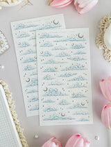 leelajournals Dreamy Clouds (Blue & Lilac) Sticker Sheet - 2pc set
