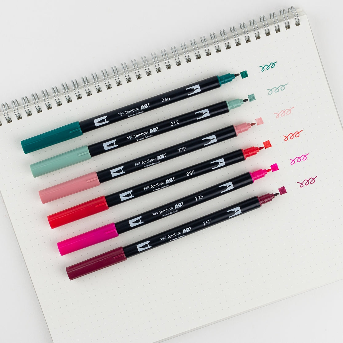 Dual Brush Pen Art Markers Very Berry, 6-Pack