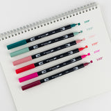 Dual Brush Pen Art Markers Very Berry, 6-Pack
