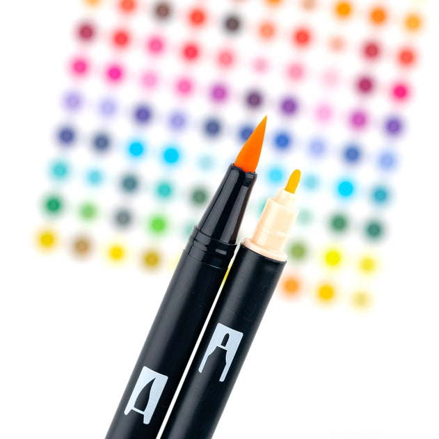 Dual Brush Pen Art Markers, Manga Illustration, Flower 6-Pk