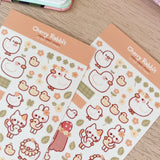 Cherry Rabbit Duck Friends Sticker Sheet