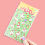 🐢 Our Kiss Cut Sticker Sheets are 4 inches by 6 inches and include one (1) sheet per package, with 10 to 20 individual waterproof, stickers on each.&nbsp;

🐢 Each sheet is enclosed in a sleeve with an art backing card and are retail-ready!

🐢 Stick them on water bottles, laptops, cars, coolers, helmets, skateboards, or just about any flat surface you can think of.&nbsp;