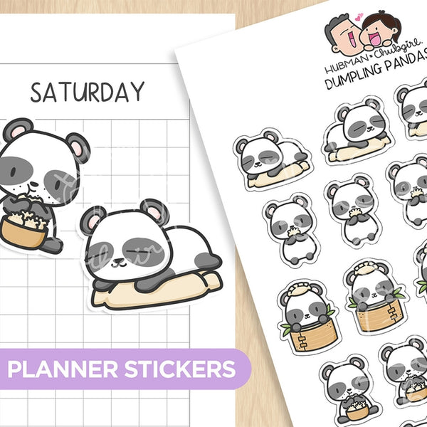 Dumpling Pandas Planner Stickers