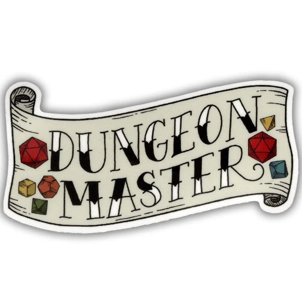 Dungeon Master Tattoo Flash Style - D&D Dungeon Master Vinyl Sticker
