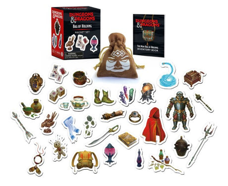 Dungeons & Dragons magnet set with packaging on a white background