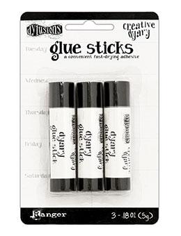 Creative Dyary Glue Sticks are the perfect companion to the Dylusions Creative Dyary! These fast-drying adhesive sticks bond paper surfaces permanently, making them the ideal tool to adhere Dy-Cuts, photos, ephemera and more into your Dyary. The non-toxic and acid-free glue dries clear and is great as a mess-free solution for home and on the go!
