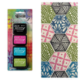 Mini Dylusions Archival Ink Pads are waterproof acid- free dye inks featuring the classic Dylusions color palette in the same fade resistant formula used in Ranger Archival Ink. Archival Inks are permanent on many surfaces providing long lasting detailed stamping results that won't bleed when used with water-based inks, markers, acrylic paint and watercolors.