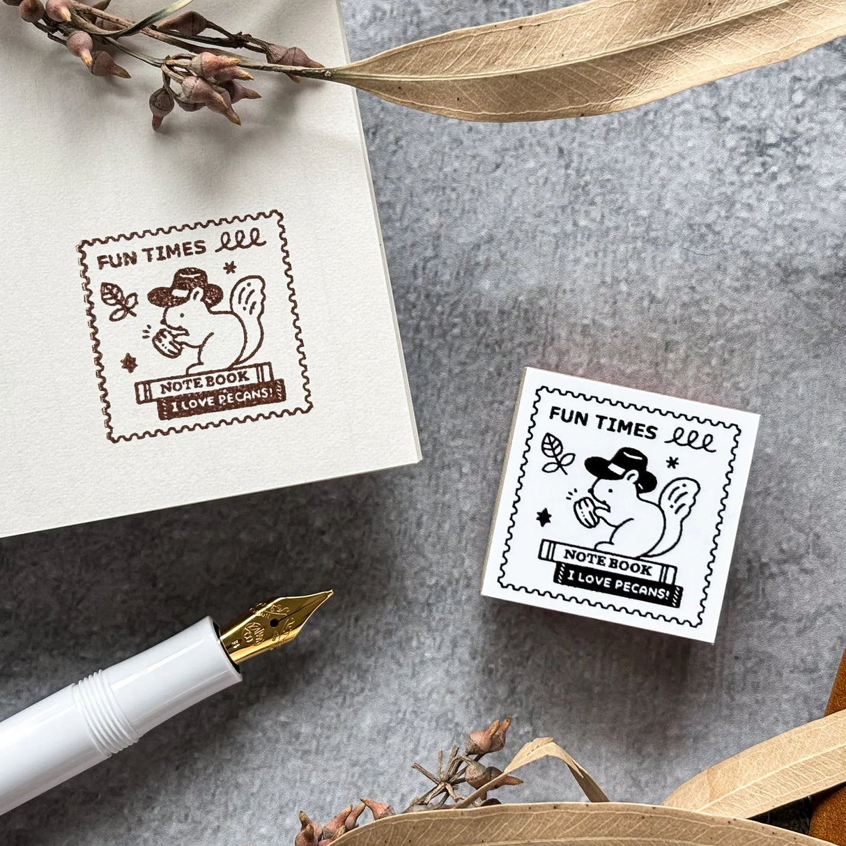[Houston Exclusive] eric TX Rubber Stamps - Cowboy Squirrel