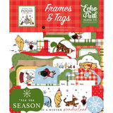 Echo Park Ephemera - Frames & Tags, Winnie The Pooh Christmas