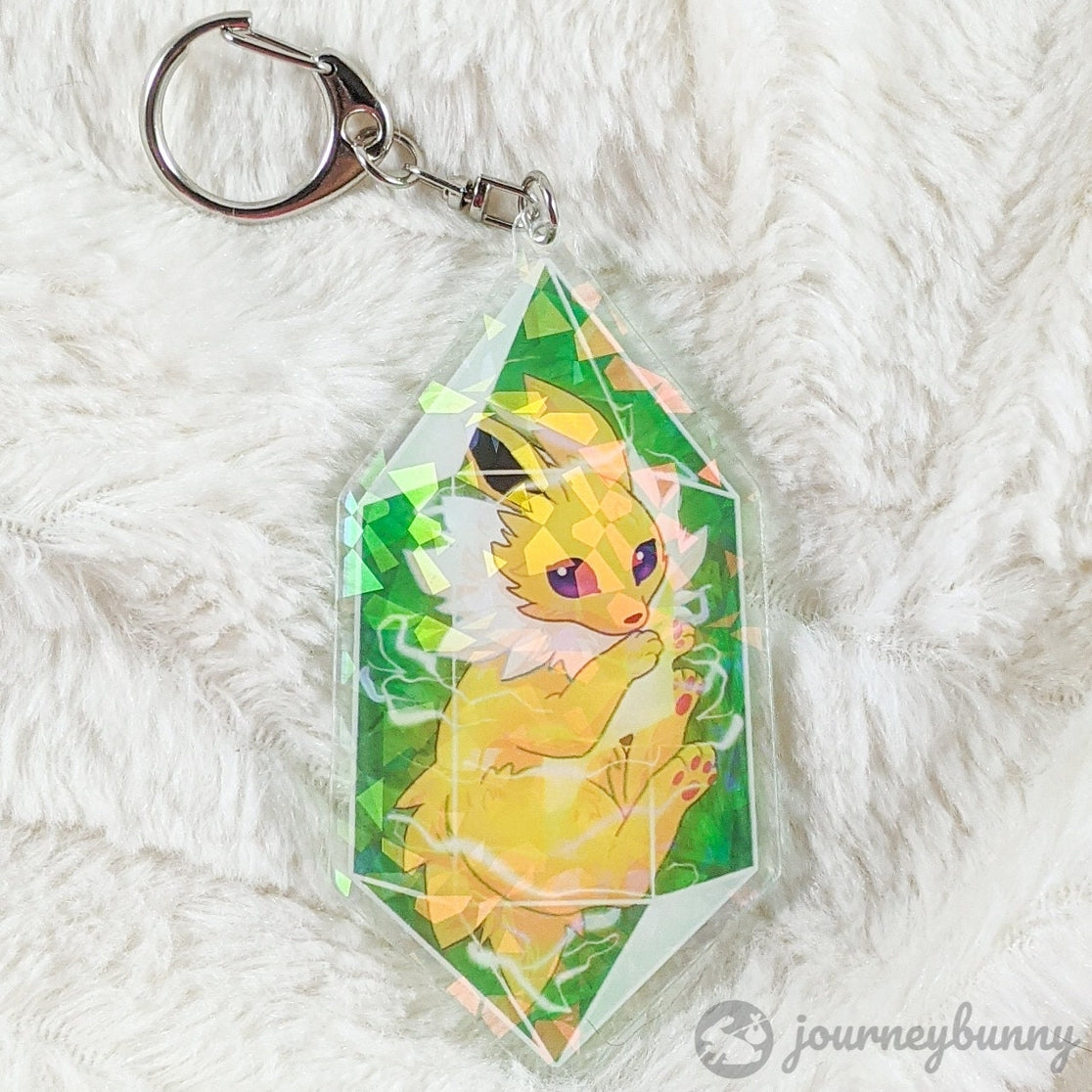 Electric Evolution Crystal Holographic Acrylic Keychain