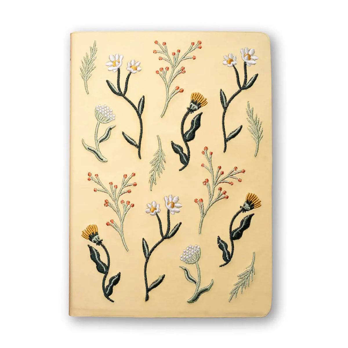 Embroidered Butter Yellow Blooms Hardbound Notebook

Premium embroidered cover and beautiful cream-colored lined pages making it easy to keep track of even the smallest details. Complete with a rich, satin ribbon allowing you to bookmark your favorite pages and experiences.

5.75" x 8.25" hardcover journal notebook
Embroidered cover artwork
144 lined pages
Glorious Smythe-sewn binding allows notebook to lay flat
Ribbon Bookmark
Durable binding and high-quality paper for a premium writing experience
Ideal fo