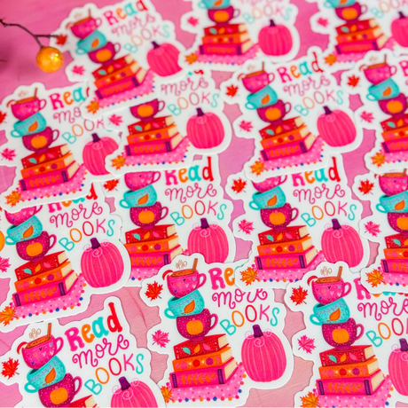 This whimsical design was hand lettered and illustrated with lots of love. The size of this decal is 3". It is made of durable & weather resistant vinyl that is dishwasher safe, able to withstand exposure to wind, rain and sunlight and is scratch resistant. All artwork is original.