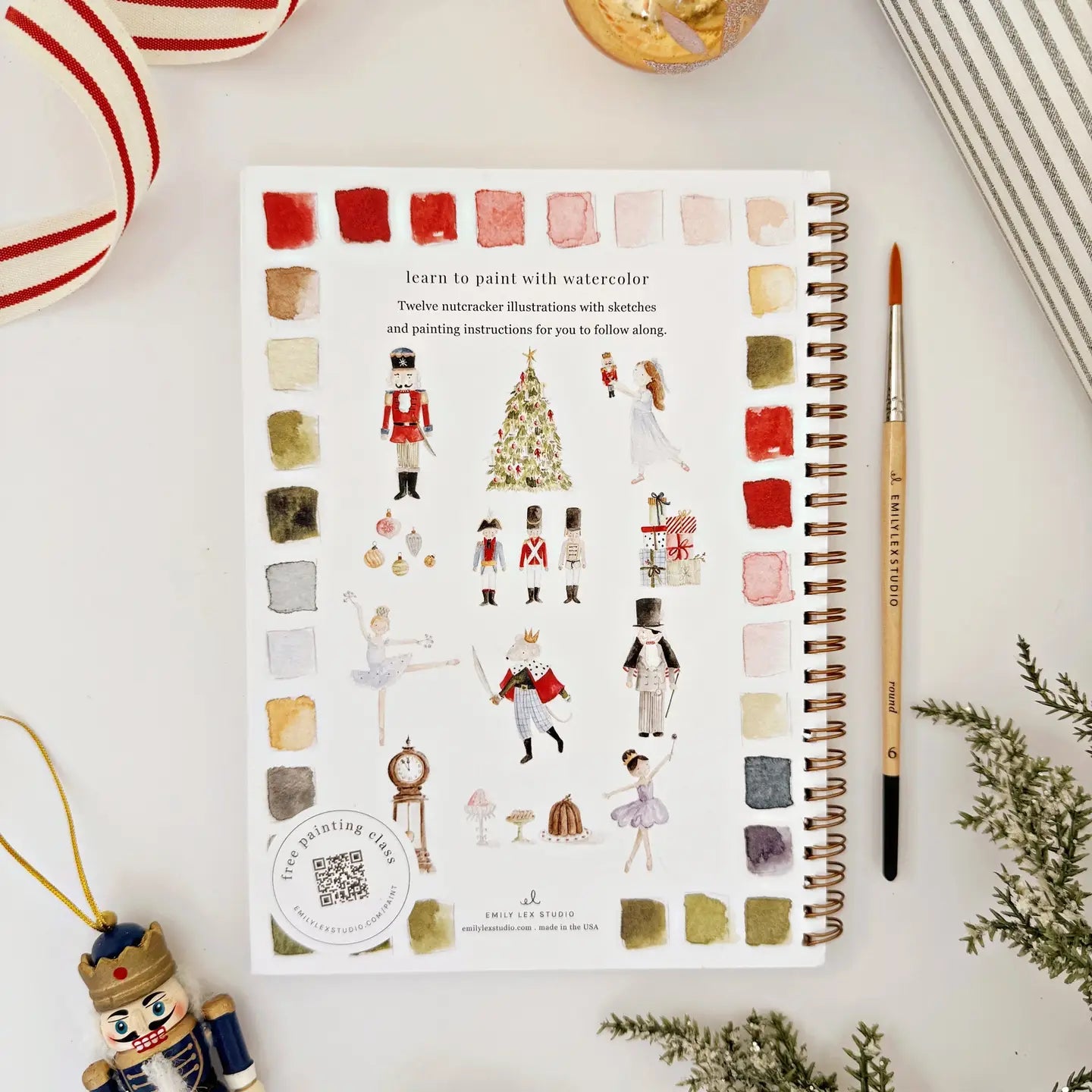 Emily Lex Studio - Nutcracker Watercolor Workbook