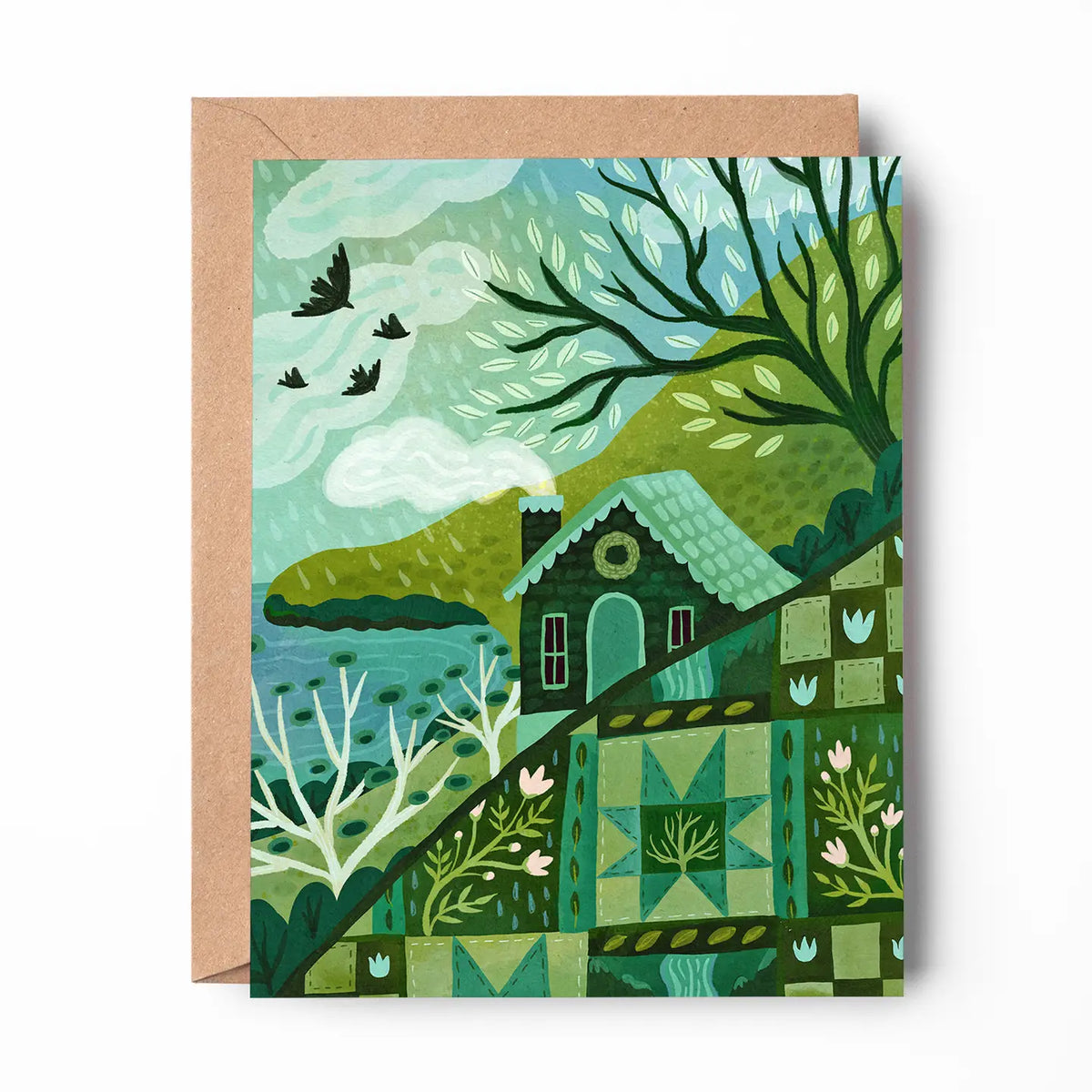 Emmylou Illustrations - Cozy Cottage Greeting Card

Spring greeting card featuring a quilt pattern and a cozy cottage. Perfect for anniversaries, birthdays, Mother’s Day, or just because! All greeting cards are hand illustrated by me!&nbsp;

Printed on premium heavyweight matte cardstock, this A2 card is blank inside—ready for your handwritten notes.

Includes a kraft envelope