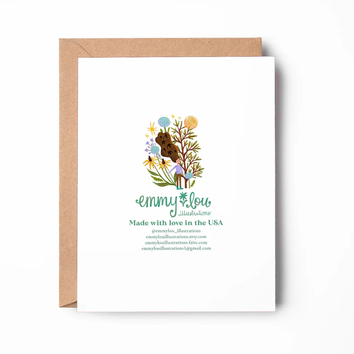 Emmylou Illustrations - Owl Greeting Card

Blank greeting card featuring a cute owl, snowdrop flowers, moon and stars. Perfect for anniversaries, birthdays, or just because! All greeting cards are hand illustrated by me!&nbsp;

Printed on premium heavyweight matte cardstock, this A2 card is blank inside—ready for your handwritten notes.

Includes a kraft envelope