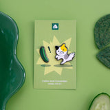 Calico and Cucumber Pin Set