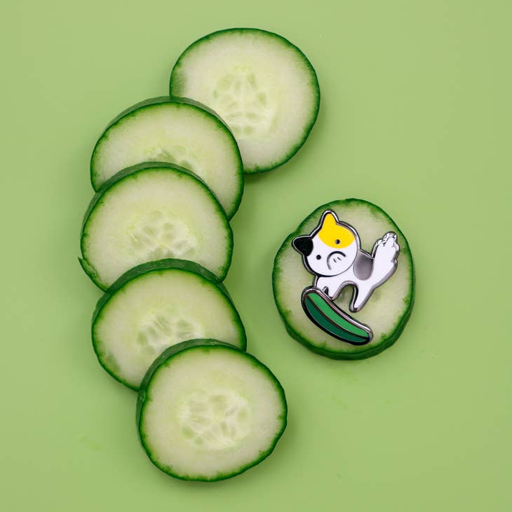 Calico and Cucumber Pin Set