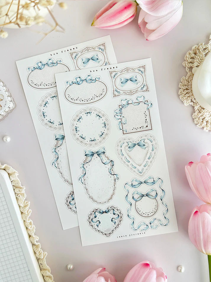 leelajournals Enchanted Bows & Frames Sticker Sheet - 3pc set