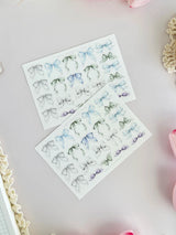 leelajournals Enchanted Bows & Frames Sticker Sheet - 3pc set