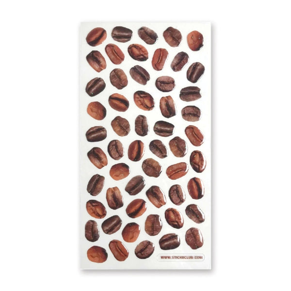 Epoxy Coffee Beans Sticker Sheet