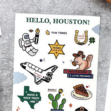 Eric Small Things - Hello Houston Sticker Sheet