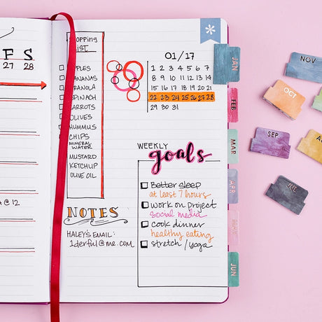 Erin Condren Monthly Adhesive Tabs - Colorful