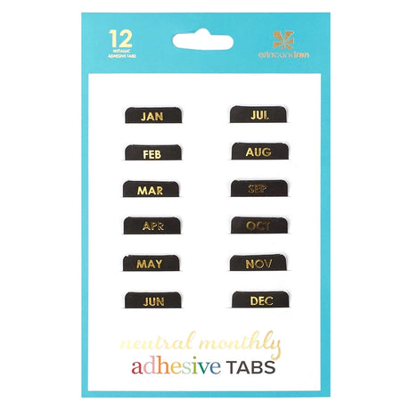 Erin Condren Monthly Adhesive Tabs - Neutral