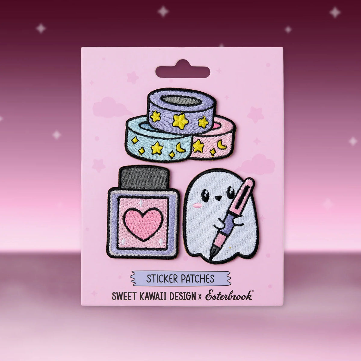 Esterbrook&nbsp;x Sweet Kawaii Design - Pastel Halloween 3 Piece Patch Set

Stick a little spooky patch wherever you please! This three-pack of Sweet Kawaii&nbsp;Design x Esterbrook adhesive patches includes a stack of washi (1.6”h), a cute little bottle&nbsp;of ink (2”h), and Boo-Anne showing off the Pastel Halloween pen (2”h). Each patch has a&nbsp;woven, embroidered look with an easy peel-and-stick backing, perfect for decorating&nbsp;smooth surfaces like notebooks, journals, planners, and more.


Want t